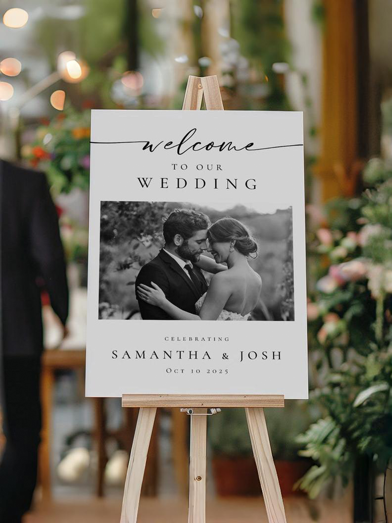 Photo Welcome Sign Outdoor Wedding Photo Directional Sign